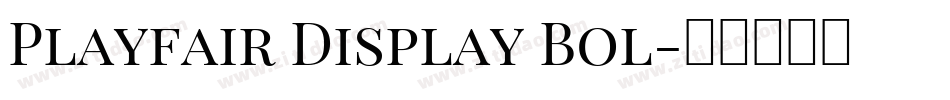 Playfair Display Bol字体转换